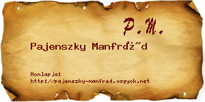 Pajenszky Manfréd névjegykártya